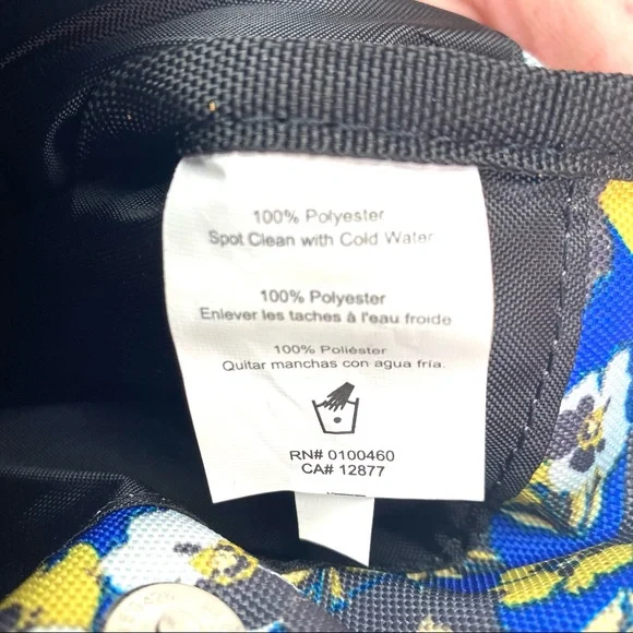 Kavu Keeper Crossbody Purse Floral Canvas Adjustable Blue Green White Hiking - Picture 7 of 8